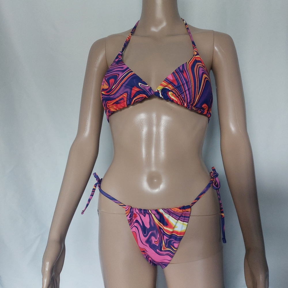 Bikini women's set skirt summer tie Dye size M
